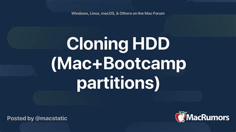 macrumors bootcamp partition cloning